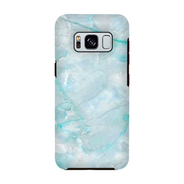 Galaxy S8 StrongFit Light Blue Veined Agate by  Utart