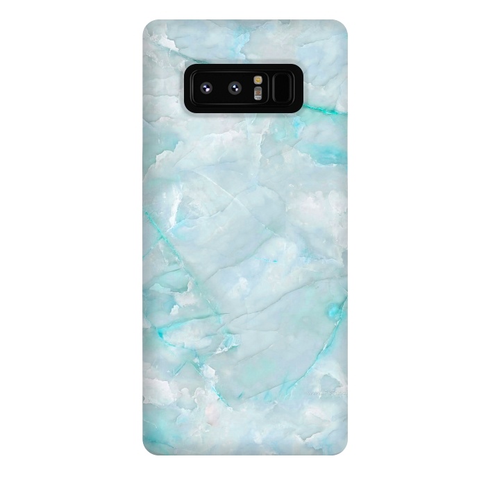 Galaxy Note 8 StrongFit Light Blue Veined Agate by  Utart