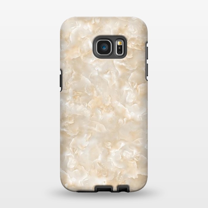 Galaxy S7 EDGE StrongFit Creme Mother of Pearl Texture by  Utart