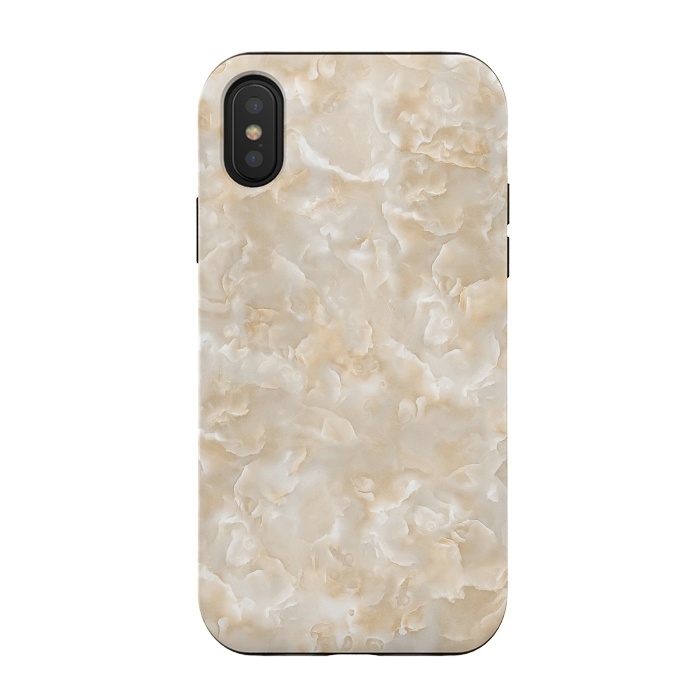 iPhone Xs / X StrongFit Creme Mother of Pearl Texture by  Utart