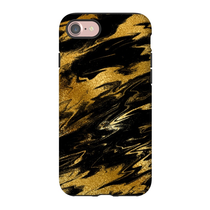 iPhone 7 StrongFit Black and Gold Marble by  Utart
