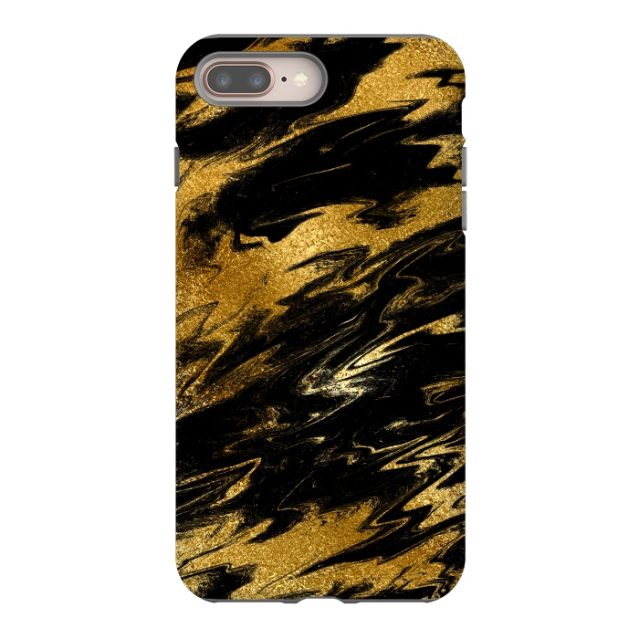 iPhone 7 plus StrongFit Black and Gold Marble by  Utart