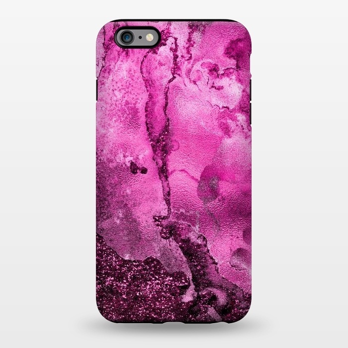 iPhone 6/6s plus StrongFit Purple and Pink Glittering Ink Marble by  Utart