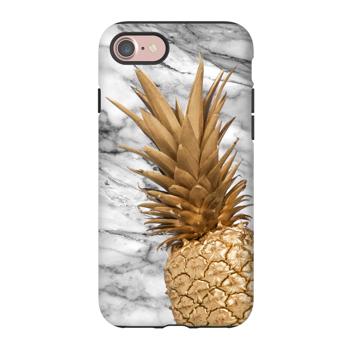 iPhone 7 StrongFit Gold Pineapple on Marble by  Utart
