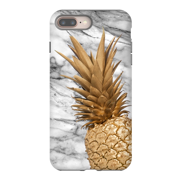 iPhone 7 plus StrongFit Gold Pineapple on Marble by  Utart