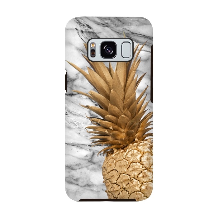 Galaxy S8 StrongFit Gold Pineapple on Marble by  Utart