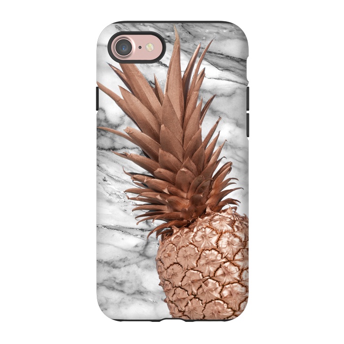 iPhone 7 StrongFit Rose Gold Pineapple on Marble by  Utart