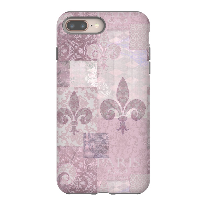 iPhone 7 plus StrongFit Romantic Vintage Pattern Soft Pink by Andrea Haase