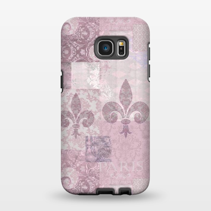 Galaxy S7 EDGE StrongFit Romantic Vintage Pattern Soft Pink by Andrea Haase