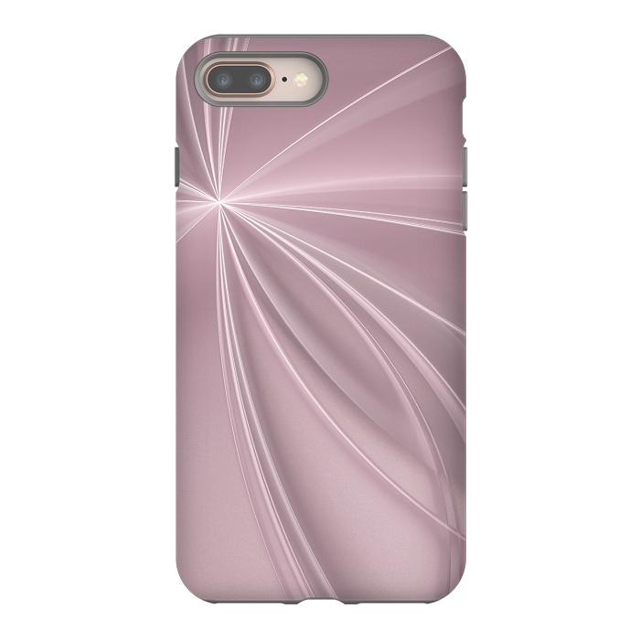iPhone 7 plus StrongFit Fractal Light Rays Soft Pink by Andrea Haase