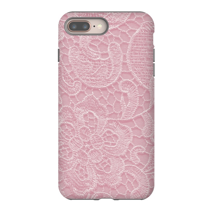 iPhone 7 plus StrongFit Pink Lace by Andrea Haase