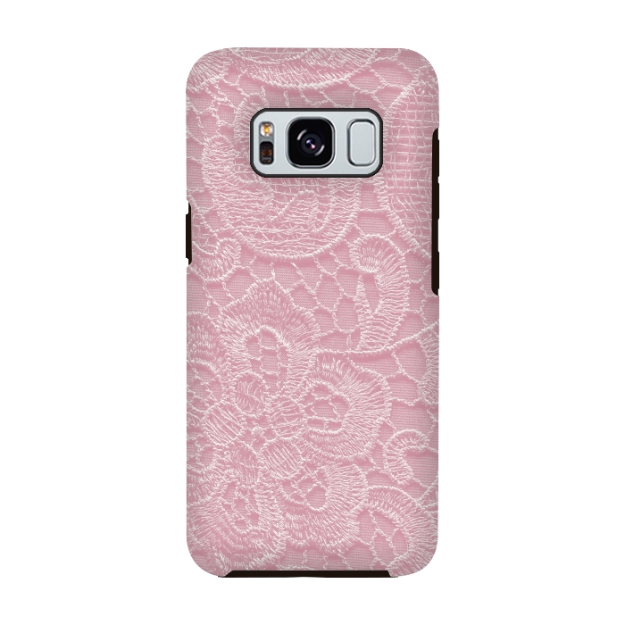 Galaxy S8 StrongFit Pink Lace by Andrea Haase