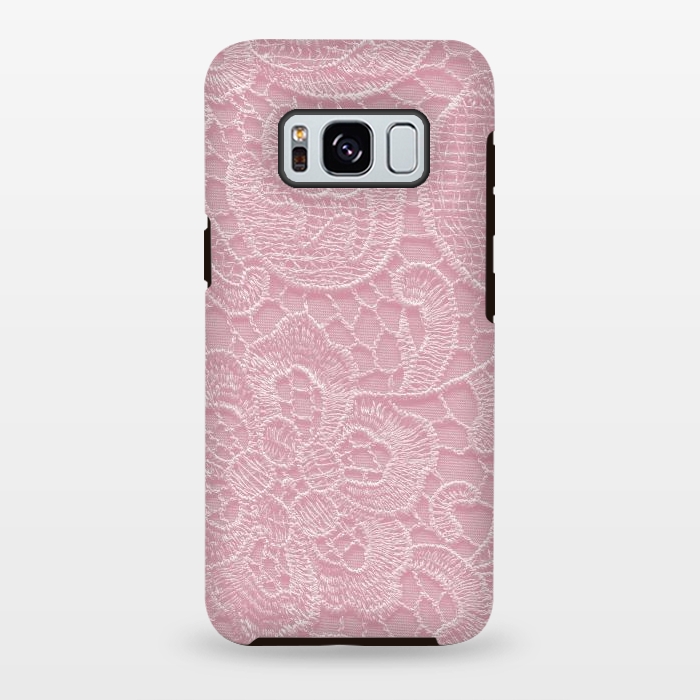 Galaxy S8 plus StrongFit Pink Lace by Andrea Haase