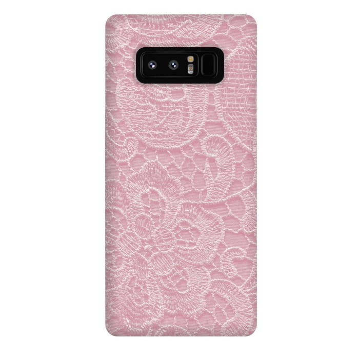 Galaxy Note 8 StrongFit Pink Lace by Andrea Haase