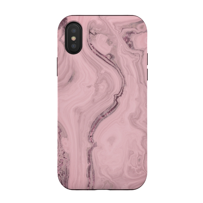 iPhone Xs / X StrongFit Glamorous Marble Pink 2 by Andrea Haase