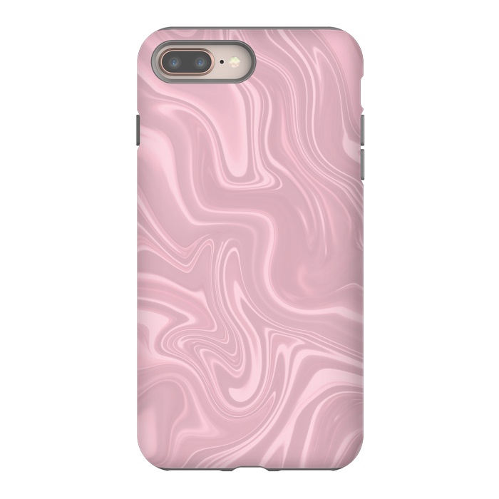 iPhone 7 plus StrongFit Marbled Pink Paint 2 by Andrea Haase