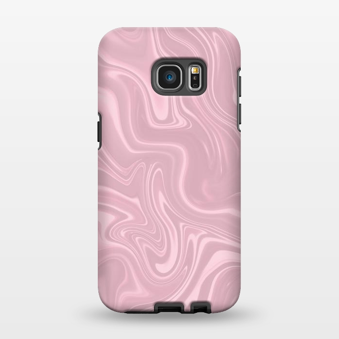 Galaxy S7 EDGE StrongFit Marbled Pink Paint 2 by Andrea Haase