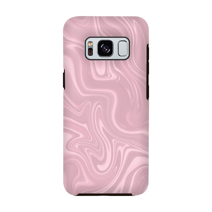 Galaxy S8 StrongFit Marbled Pink Paint 2 by Andrea Haase