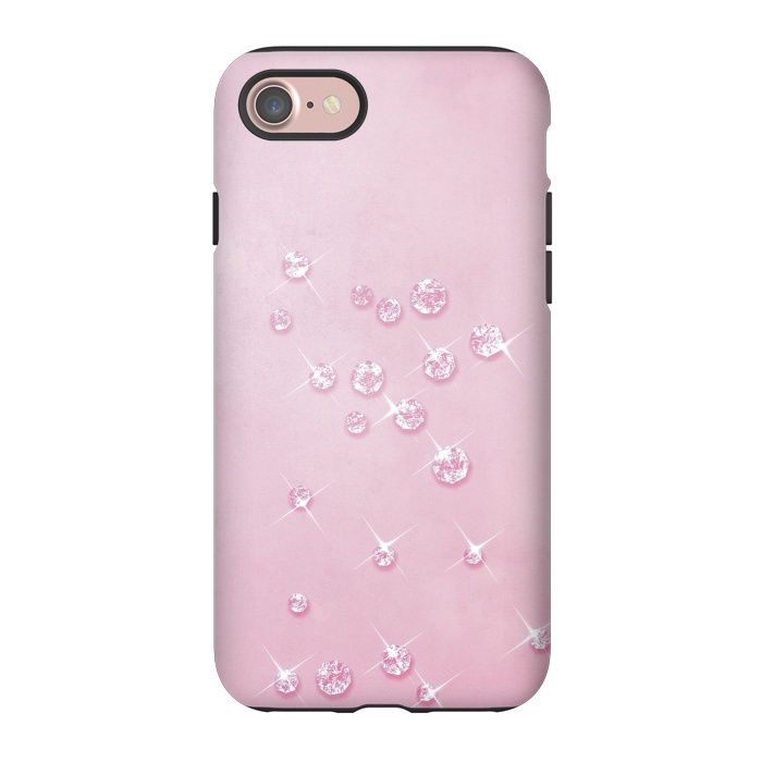 iPhone 7 StrongFit Sparkling Pink Rhinestones by Andrea Haase
