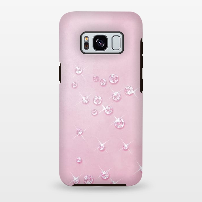 Galaxy S8 plus StrongFit Sparkling Pink Rhinestones by Andrea Haase