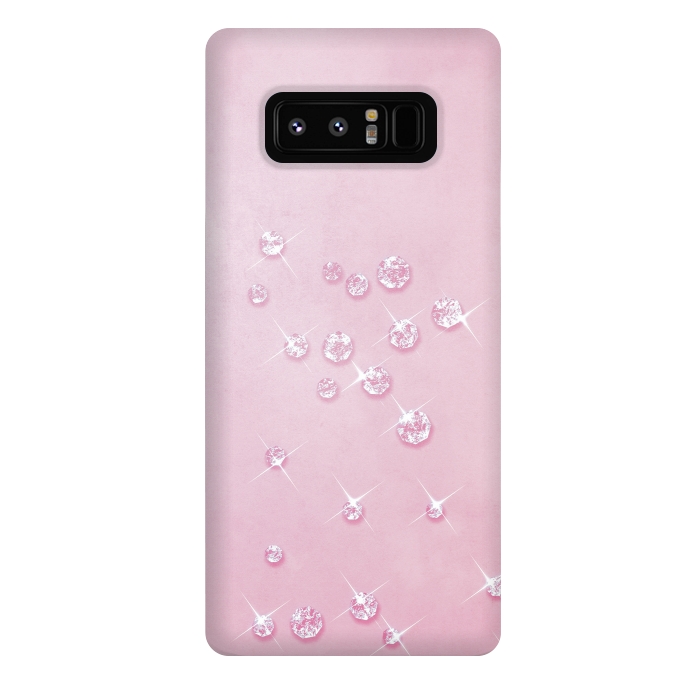 Galaxy Note 8 StrongFit Sparkling Pink Rhinestones by Andrea Haase