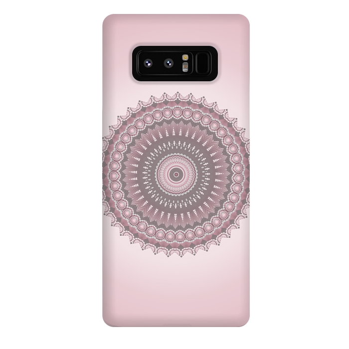 Galaxy Note 8 StrongFit Soft Pink Mandala Design by Andrea Haase