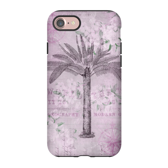 iPhone 7 StrongFit Vintage Palm Tree Art by Andrea Haase