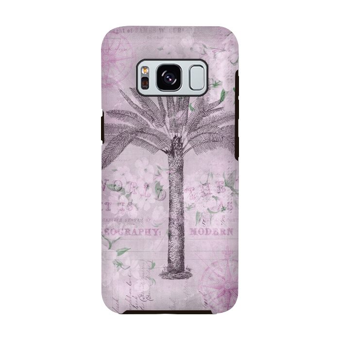 Galaxy S8 StrongFit Vintage Palm Tree Art by Andrea Haase