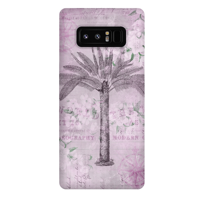 Galaxy Note 8 StrongFit Vintage Palm Tree Art by Andrea Haase
