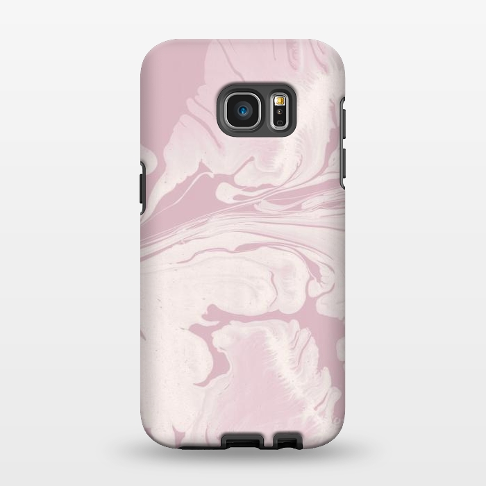 Galaxy S7 EDGE StrongFit Pink Marbled Wet Paint 2 by Andrea Haase