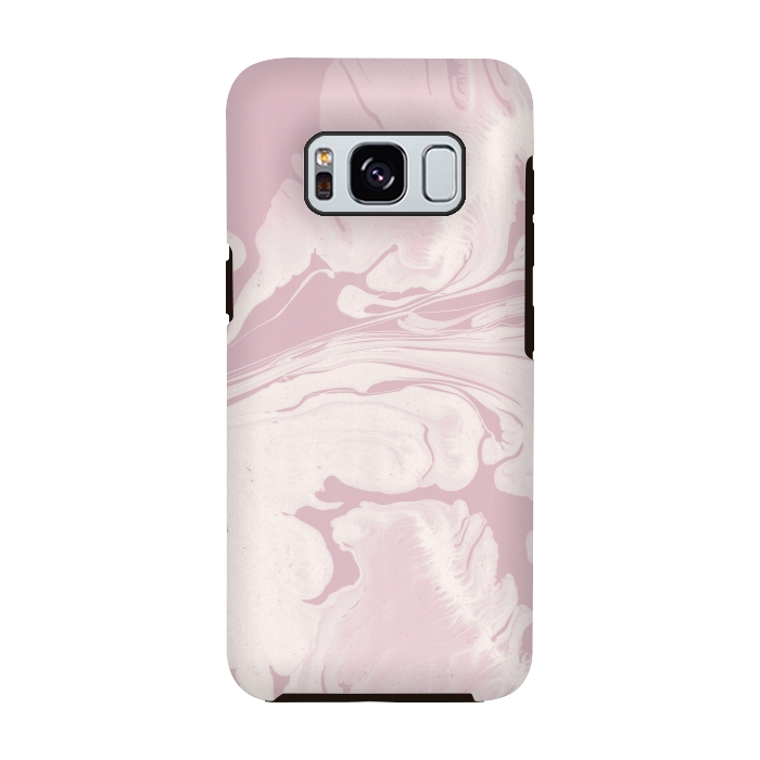 Galaxy S8 StrongFit Pink Marbled Wet Paint 2 by Andrea Haase