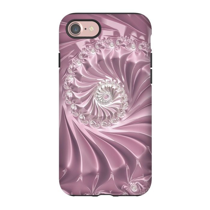 iPhone 7 StrongFit Soft Pink Glamorous Fractal by Andrea Haase