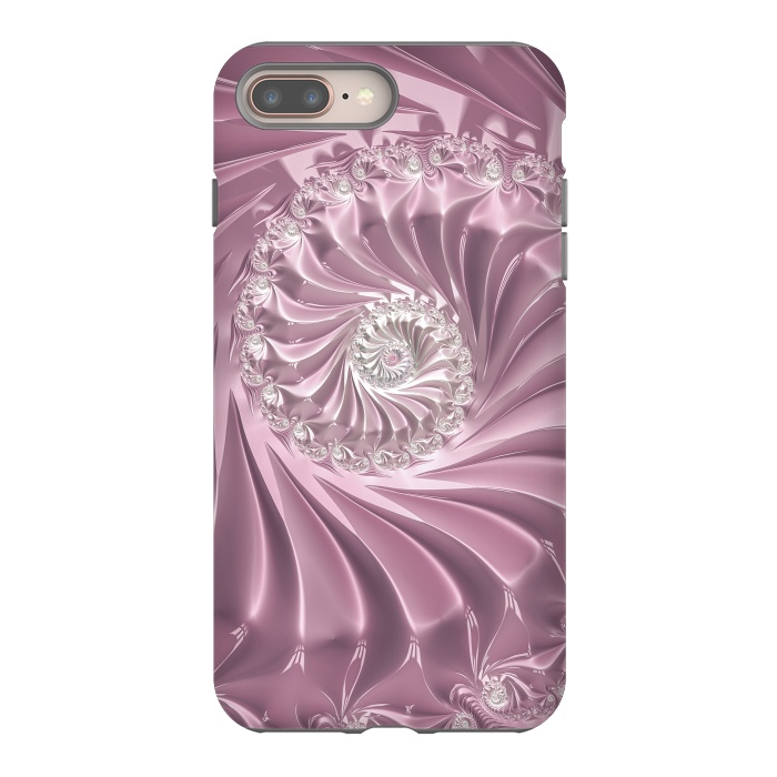 iPhone 7 plus StrongFit Soft Pink Glamorous Fractal by Andrea Haase
