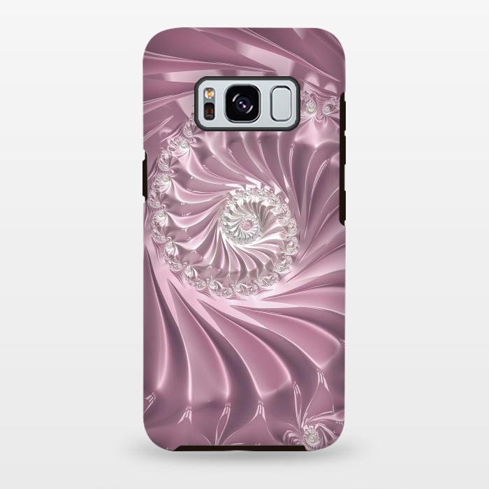 Galaxy S8 plus StrongFit Soft Pink Glamorous Fractal by Andrea Haase