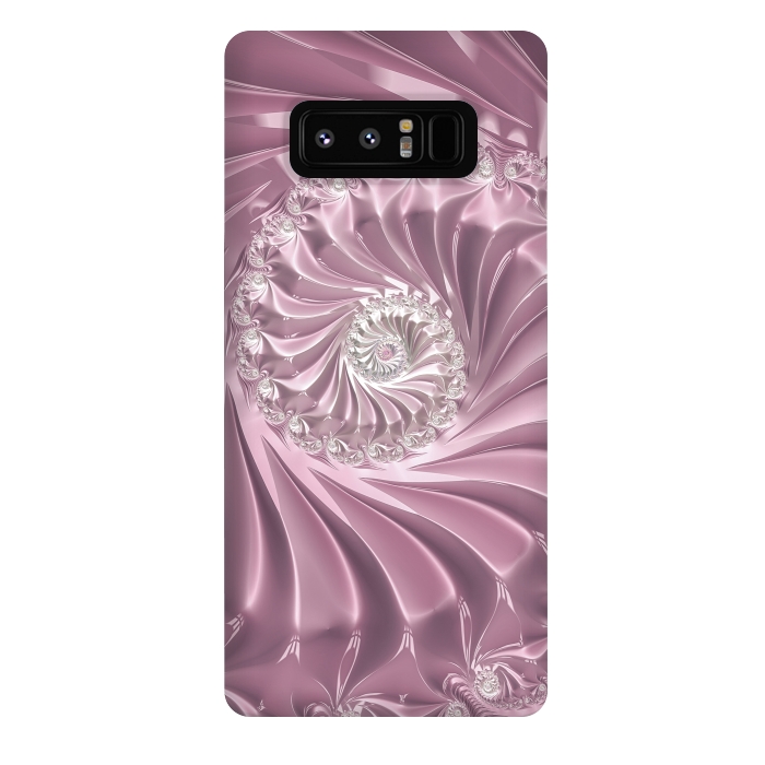 Galaxy Note 8 StrongFit Soft Pink Glamorous Fractal by Andrea Haase