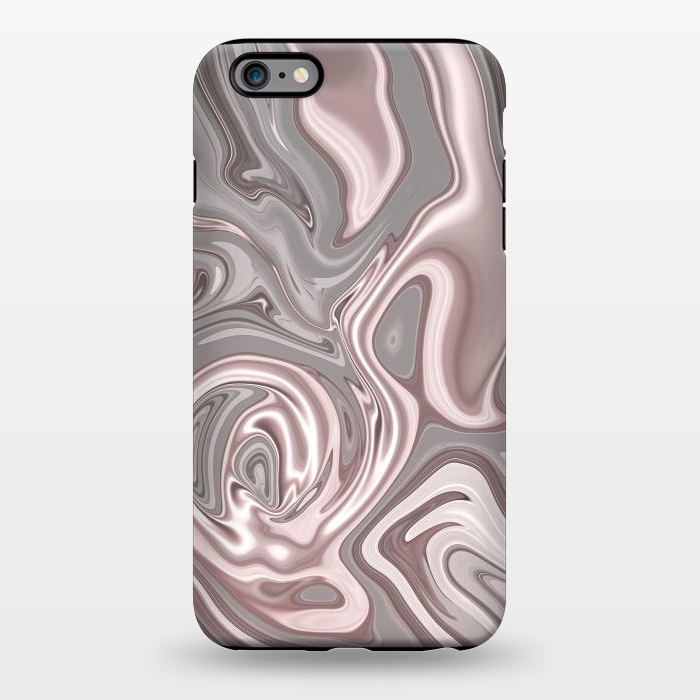 iPhone 6/6s plus StrongFit Rose Gold Gray Marbled Paint by Andrea Haase