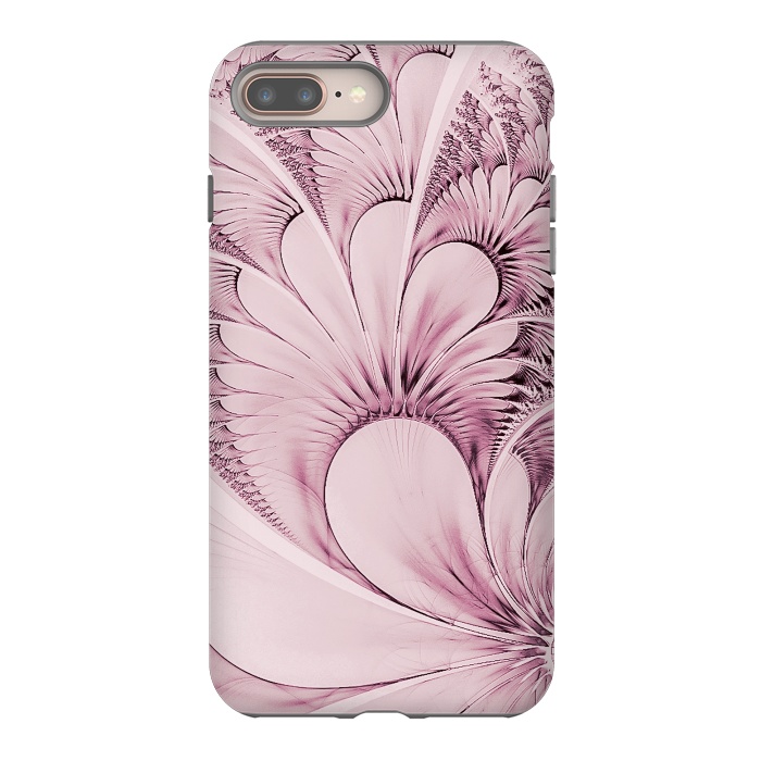 iPhone 7 plus StrongFit Pink Flourish Fractal by Andrea Haase