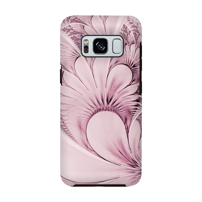 Galaxy S8 StrongFit Pink Flourish Fractal by Andrea Haase