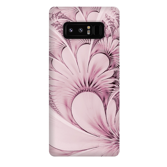 Galaxy Note 8 StrongFit Pink Flourish Fractal by Andrea Haase