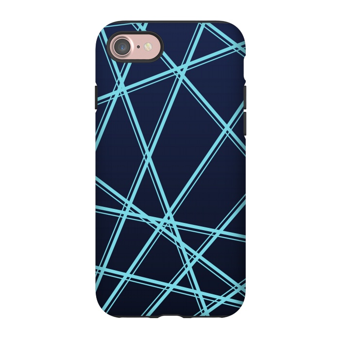 iPhone 7 StrongFit BLUE LINES PATTERN by MALLIKA