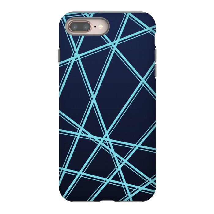 iPhone 7 plus StrongFit BLUE LINES PATTERN by MALLIKA