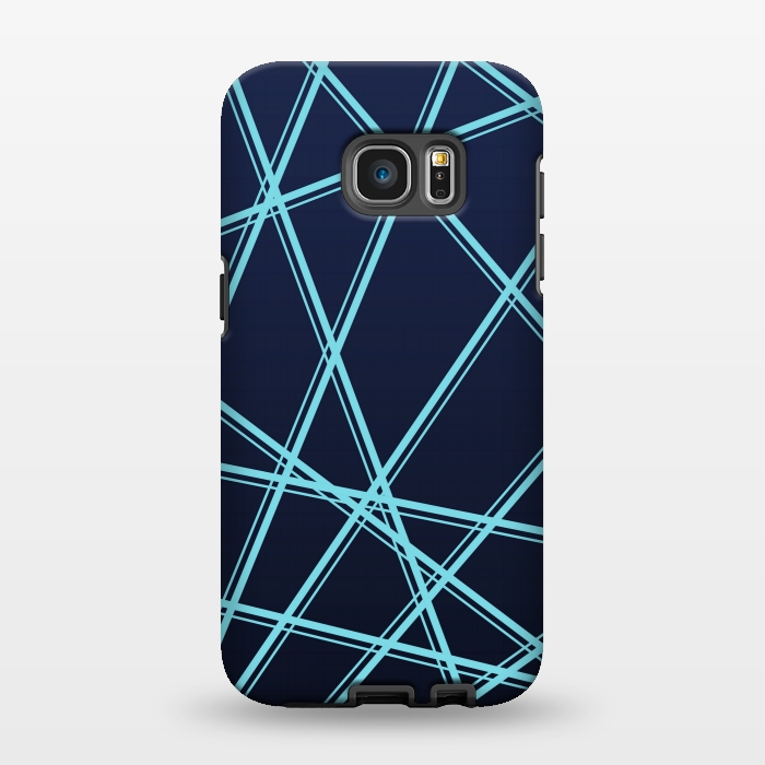 Galaxy S7 EDGE StrongFit BLUE LINES PATTERN by MALLIKA