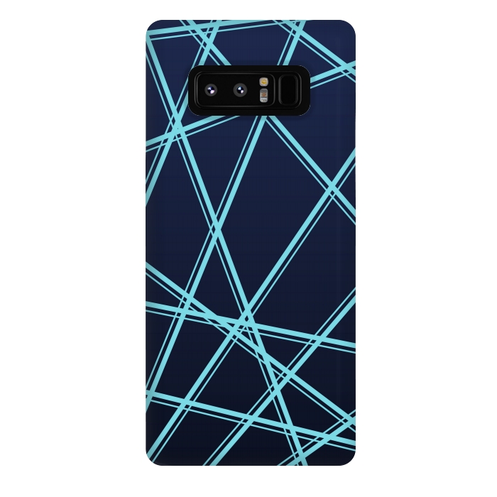 Galaxy Note 8 StrongFit BLUE LINES PATTERN by MALLIKA