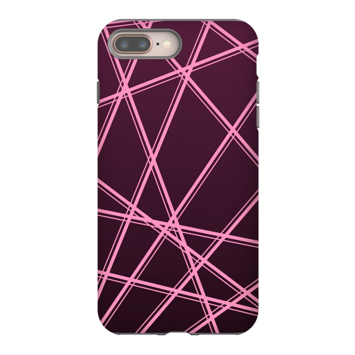 iPhone 7 plus StrongFit PINK LINES PATTERN by MALLIKA