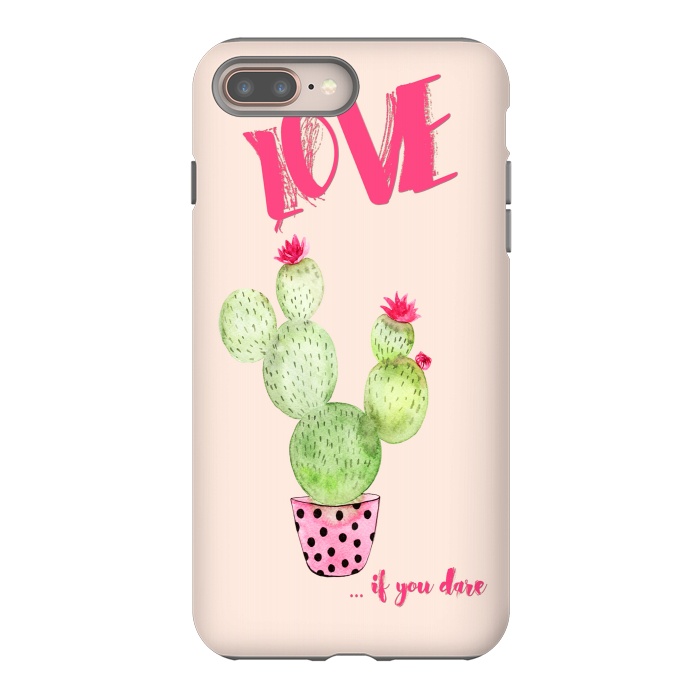 iPhone 7 plus StrongFit Love if you dare- Cactus by  Utart
