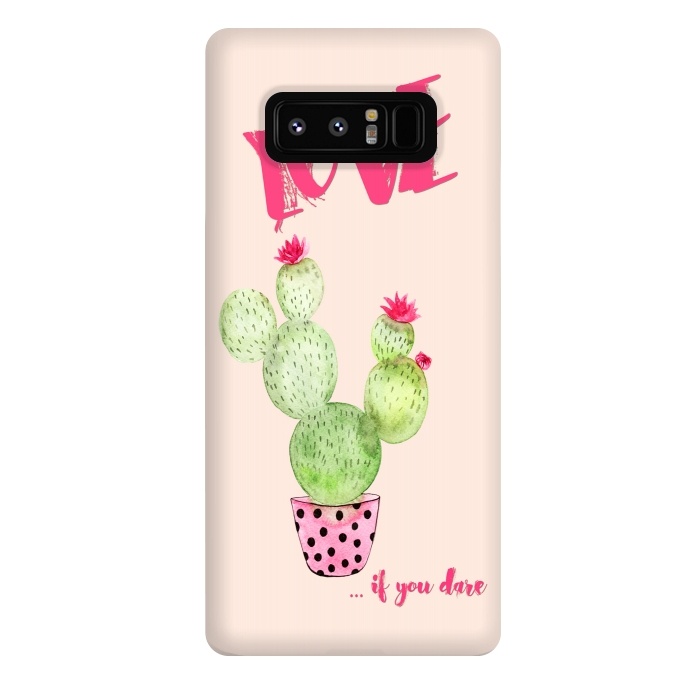 Galaxy Note 8 StrongFit Love if you dare- Cactus by  Utart