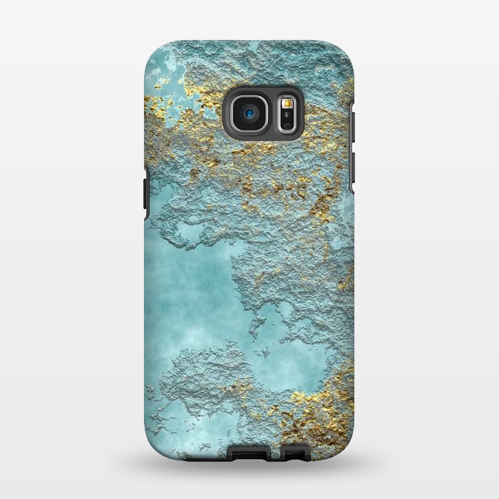Galaxy S7 EDGE StrongFit Gold Teal Minearal by Andrea Haase