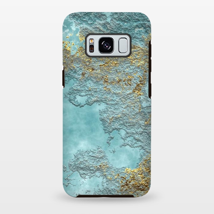 Galaxy S8 plus StrongFit Gold Teal Minearal by Andrea Haase