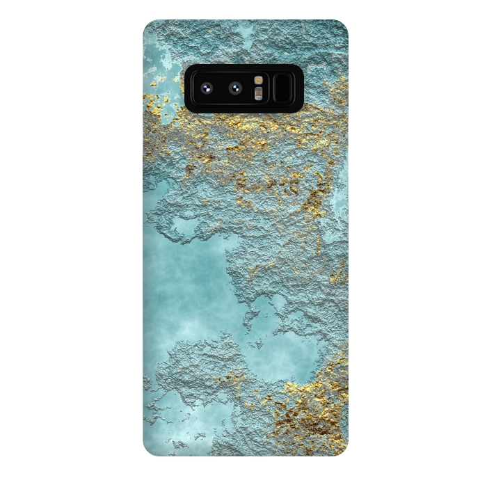 Galaxy Note 8 StrongFit Gold Teal Minearal by Andrea Haase