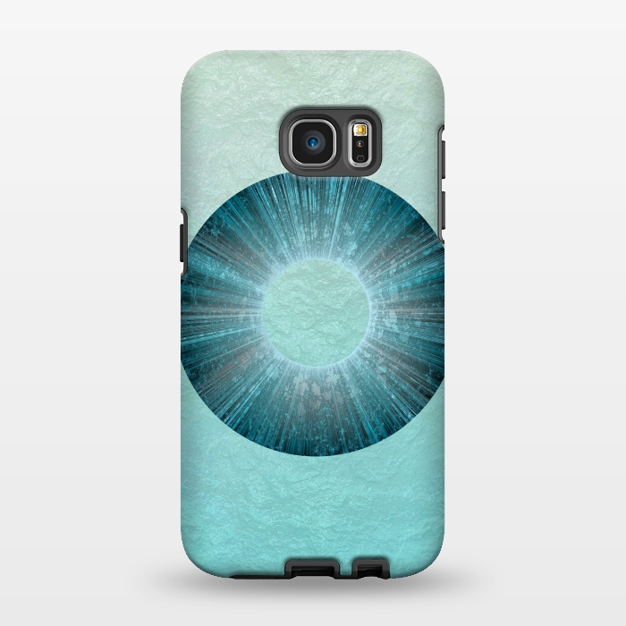 Galaxy S7 EDGE StrongFit Turquoise Alien Iris 2 by Andrea Haase